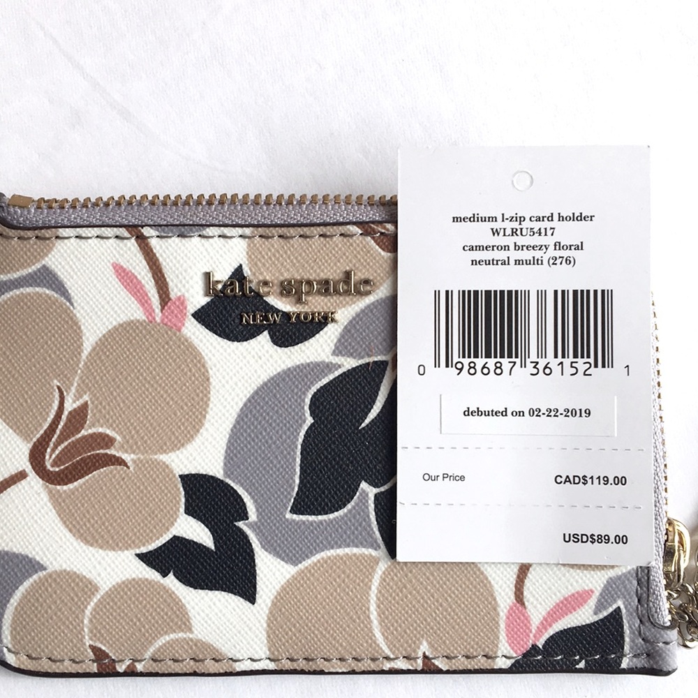 Kate Spade zip card holder